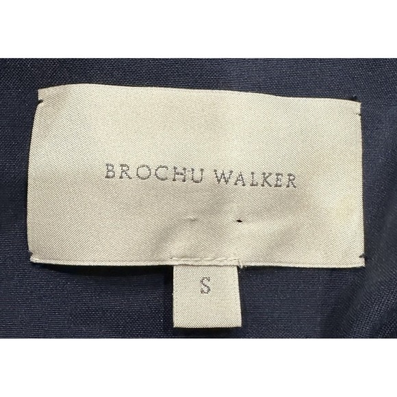 Brochu Walker Women's Dress XS Blue Collared Puff Sleeve Tiered Shirt Midi - Picture 13 of 14